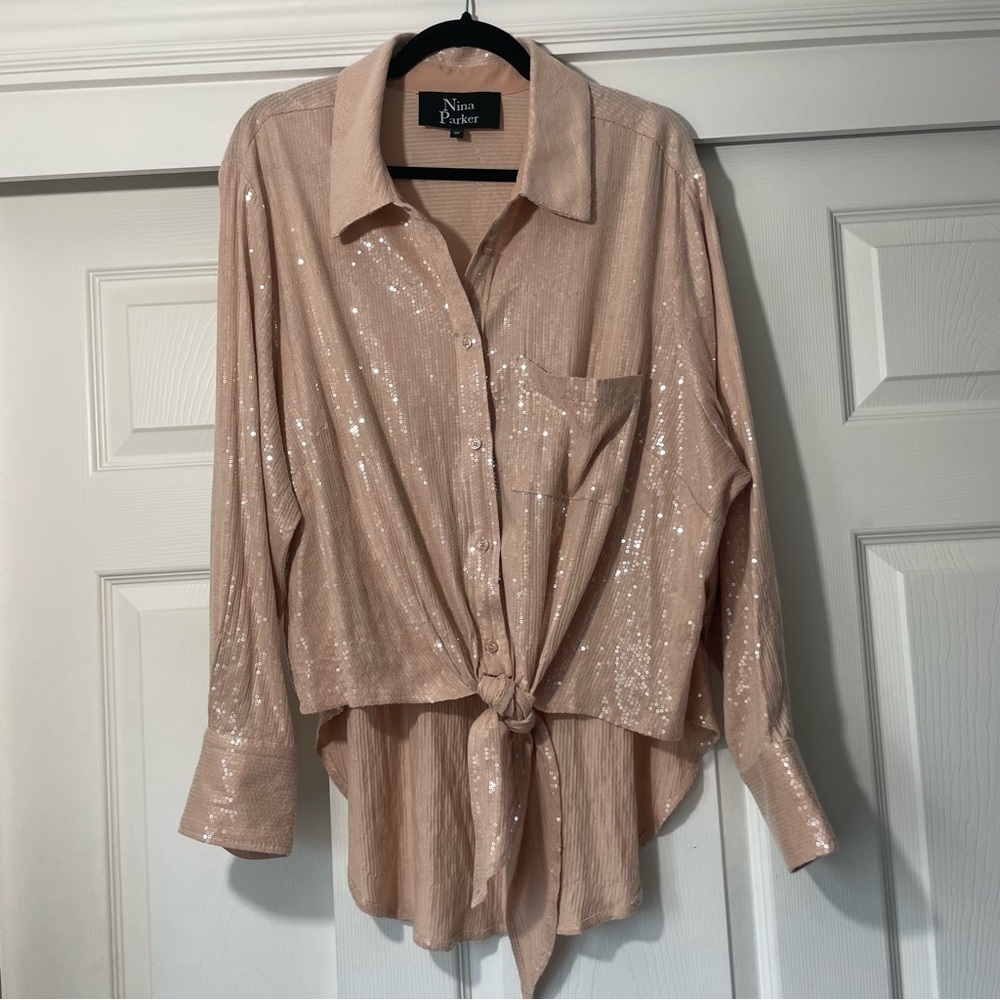 🚨 3 for $25 - Nina Parker Sequin Shirt